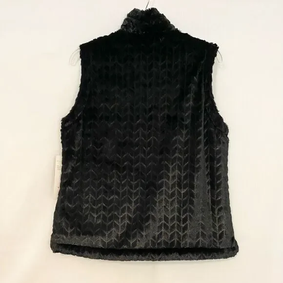 NWT Casual Identity Reversible Faux Fur Vest size SP - Picture 2 of 10